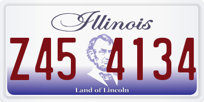 IL license plate Z454134
