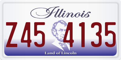 IL license plate Z454135