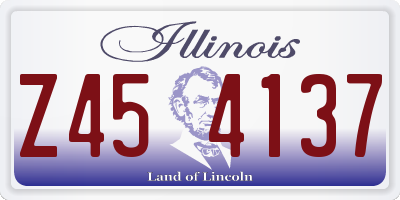 IL license plate Z454137
