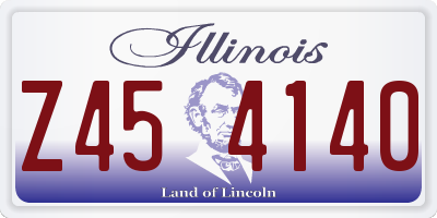 IL license plate Z454140