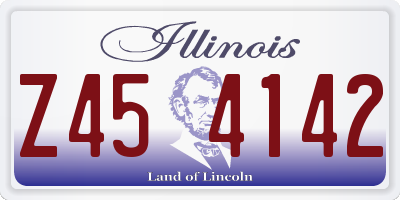 IL license plate Z454142