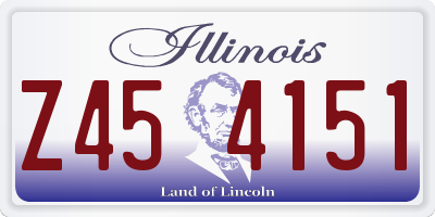 IL license plate Z454151