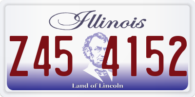 IL license plate Z454152