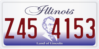 IL license plate Z454153