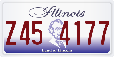 IL license plate Z454177