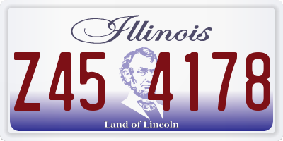 IL license plate Z454178
