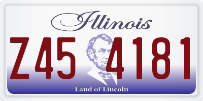 IL license plate Z454181