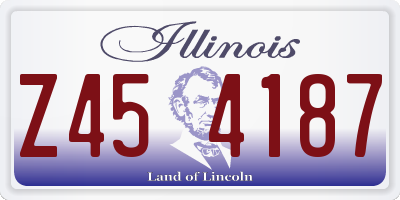 IL license plate Z454187