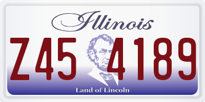 IL license plate Z454189