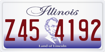 IL license plate Z454192