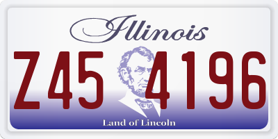 IL license plate Z454196