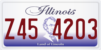 IL license plate Z454203