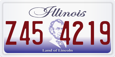 IL license plate Z454219