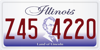 IL license plate Z454220