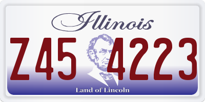 IL license plate Z454223