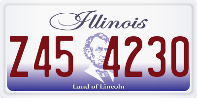 IL license plate Z454230