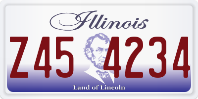 IL license plate Z454234