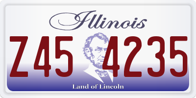 IL license plate Z454235