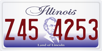 IL license plate Z454253