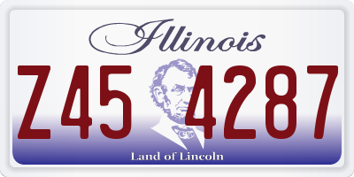 IL license plate Z454287