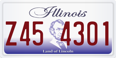 IL license plate Z454301