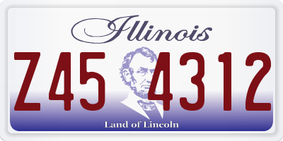 IL license plate Z454312