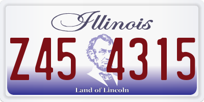IL license plate Z454315