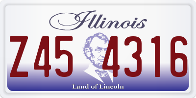IL license plate Z454316