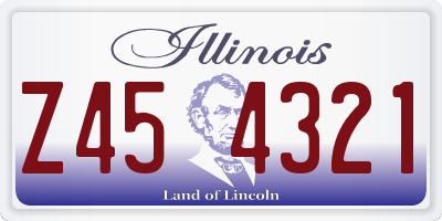 IL license plate Z454321