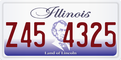 IL license plate Z454325