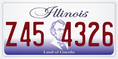 IL license plate Z454326