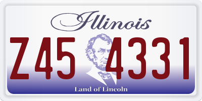 IL license plate Z454331