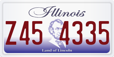 IL license plate Z454335