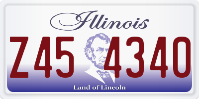 IL license plate Z454340
