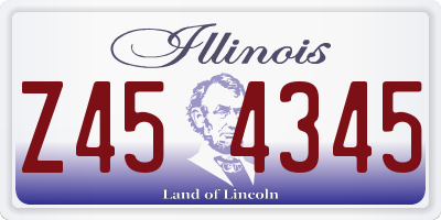 IL license plate Z454345