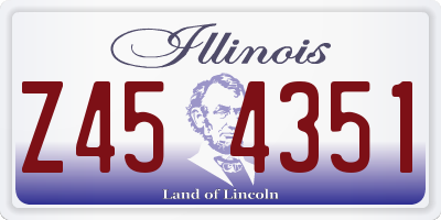 IL license plate Z454351