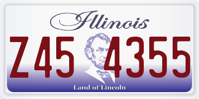 IL license plate Z454355