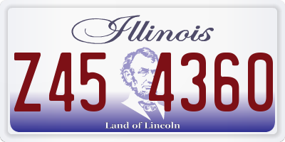 IL license plate Z454360