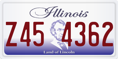 IL license plate Z454362