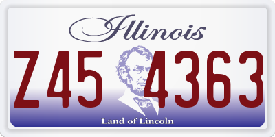 IL license plate Z454363