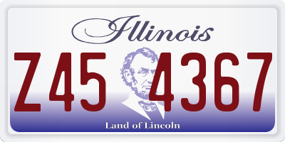 IL license plate Z454367