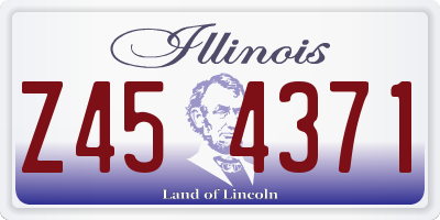 IL license plate Z454371