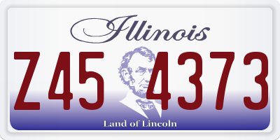 IL license plate Z454373