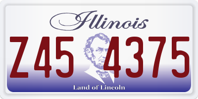 IL license plate Z454375