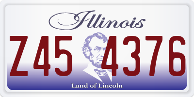 IL license plate Z454376