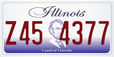 IL license plate Z454377