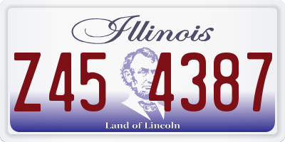 IL license plate Z454387