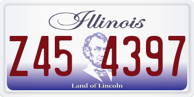IL license plate Z454397
