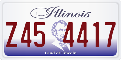 IL license plate Z454417
