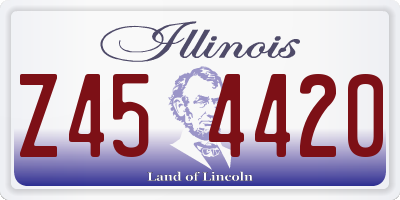 IL license plate Z454420